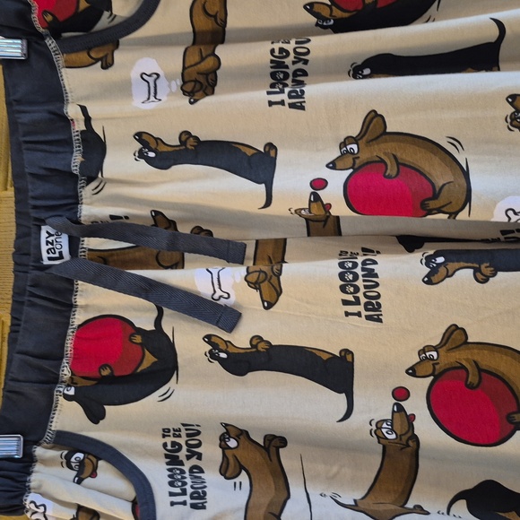 Lazy One Womens PJ Pants Large Wiener Dog Dachshund Sleeper Loungewear Comfy - Picture 3 of 13
